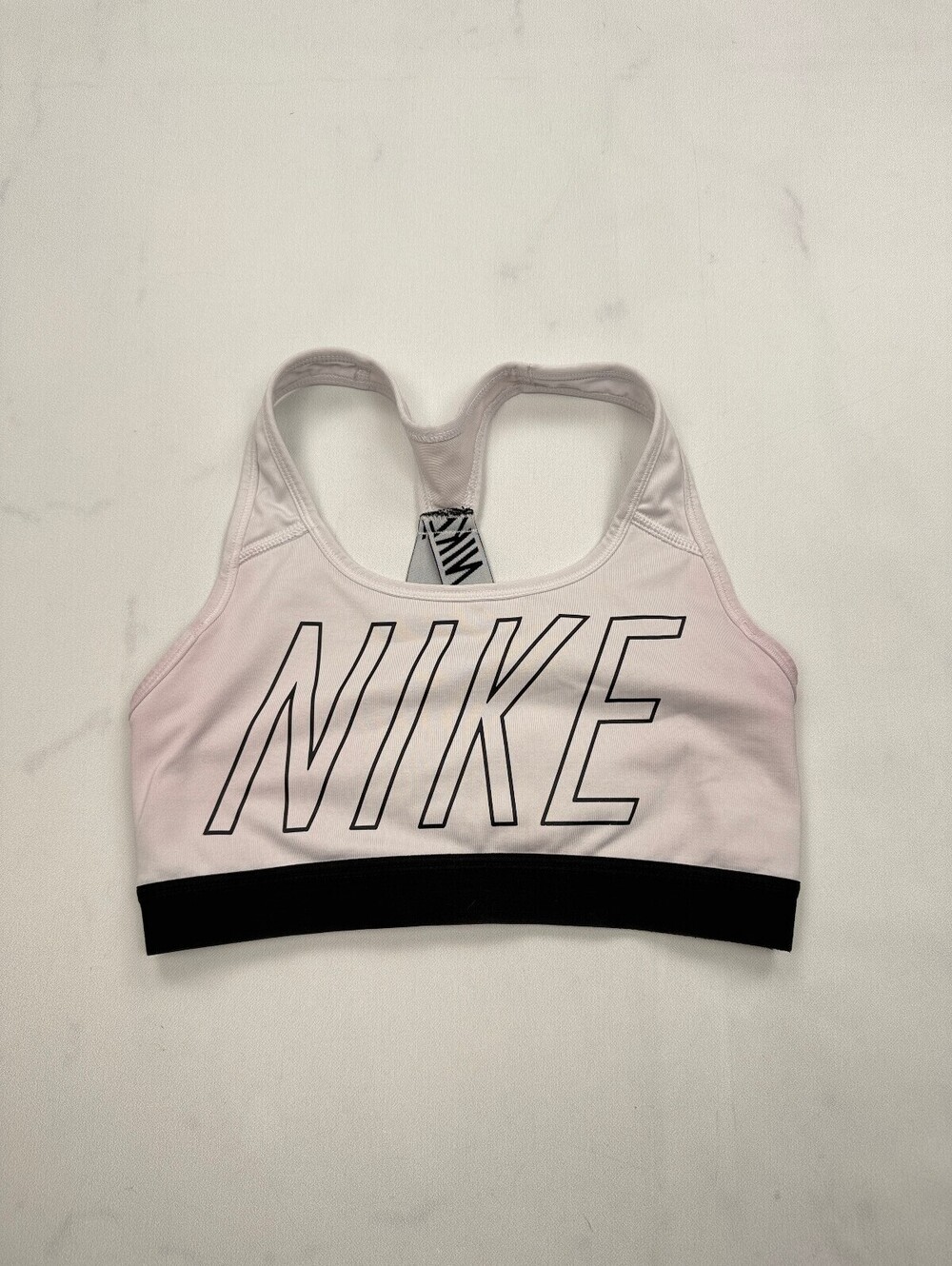 Nike Graphic Sports Bra Blush 2010s Bold Statement Piece - Womens XS